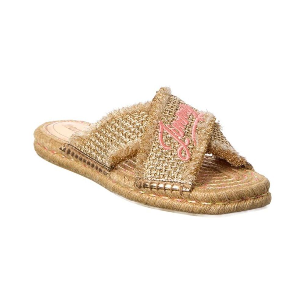Jimmy Choo Aciel Woven Lurex Sandal, Gold